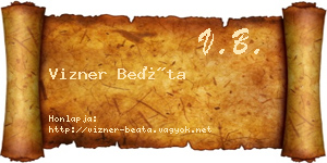 Vizner Beáta névjegykártya